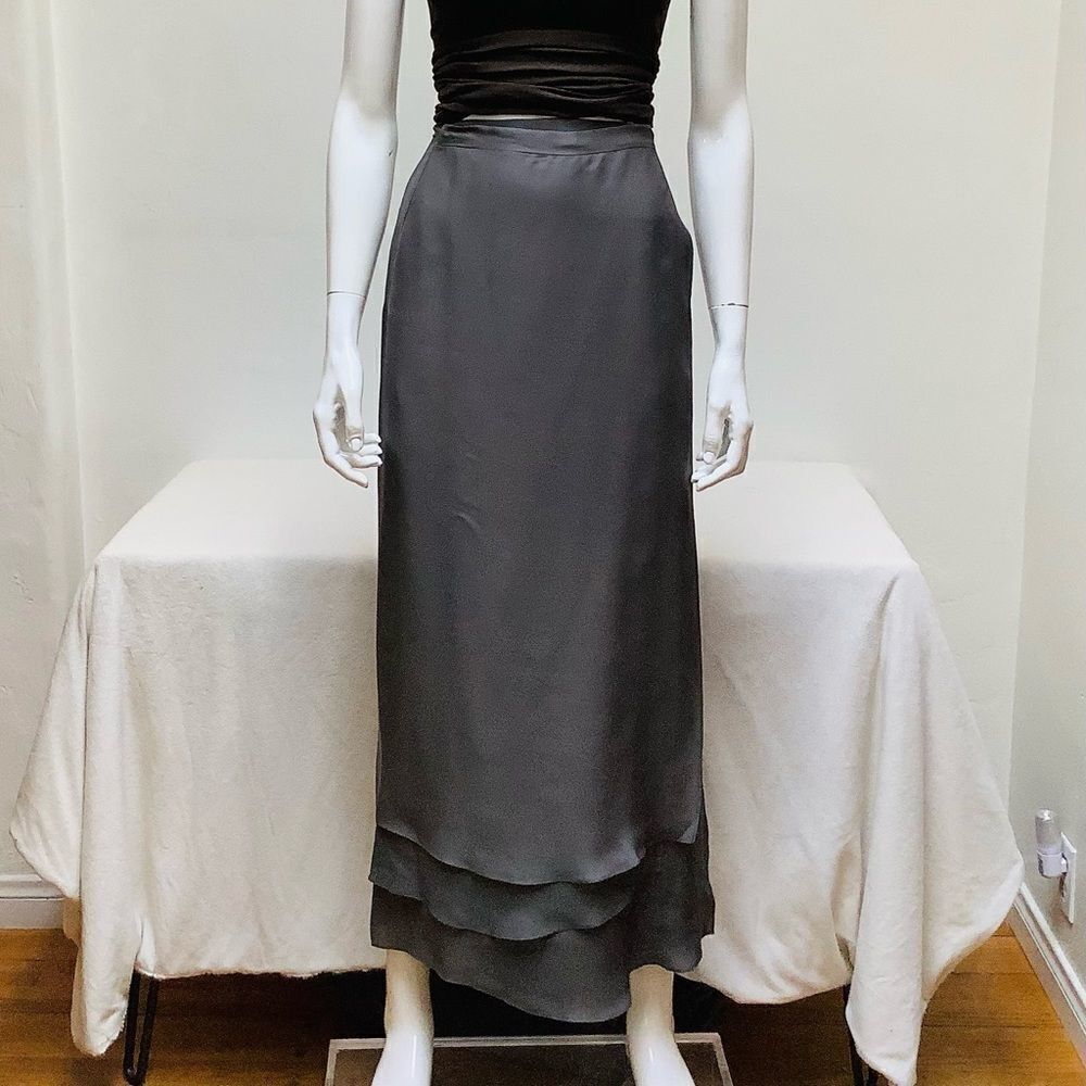 HEIDI ABRA SILK SKIRT MAXI 3 LAYER